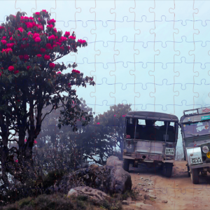 Landrovers in Sandakphu